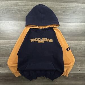 Vintage Paco Jeans Hoodie Mens Small (Yth L) JNCO Pullover Streetwear Zip Side